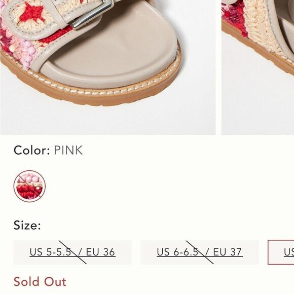 HOST PICK🌷🌹Anthropologie Coral Blue Comfort Sandals-Size 38/7.5 - Picture 7 of 9